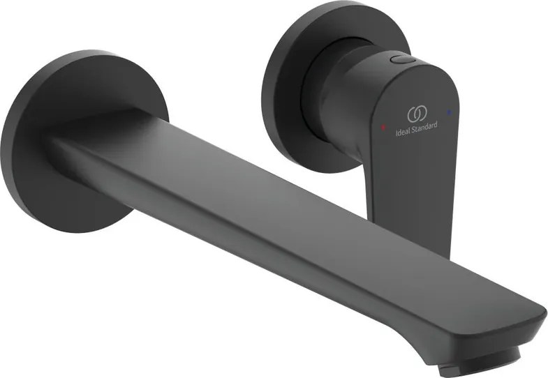 Rubinetto per lavabo a canna media getto laminare cristallino Cerafine O nero prodotto senza finitura opaco IDEAL STANDARD