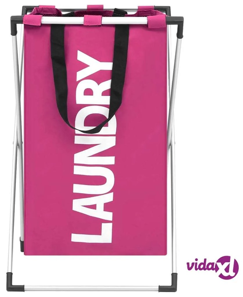 vidaXL Portabiancheria Rosa