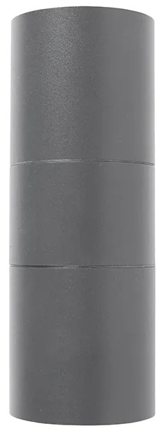 Lampada da parete per esterni grigio scuro 2 luci IP44 - Duo