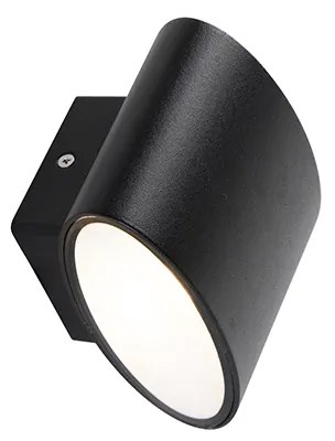 Lampada da parete per esterni moderna nera con LED IP44 - Ovum