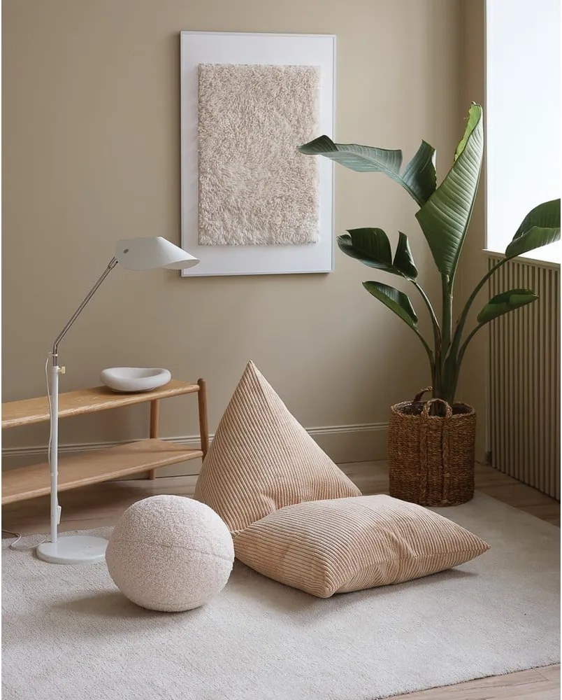 Pouf a sacco per bambini marrone chiaro con rivestimento in velluto a coste Big Lounger – Wigiwama