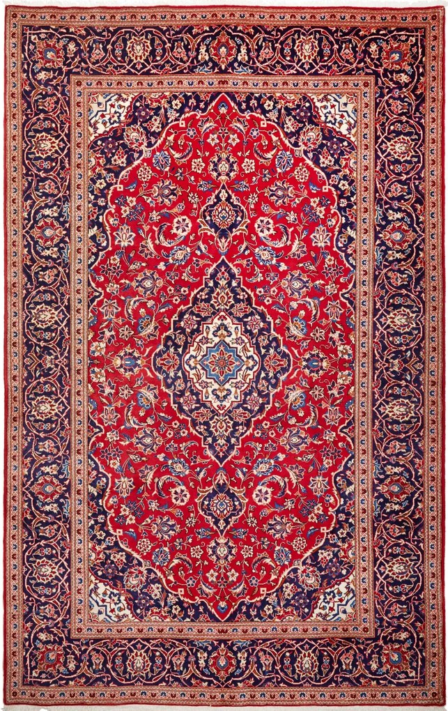 Kashan Tappeto persiano 310x200 Rosso (Iran) Annodato A Mano