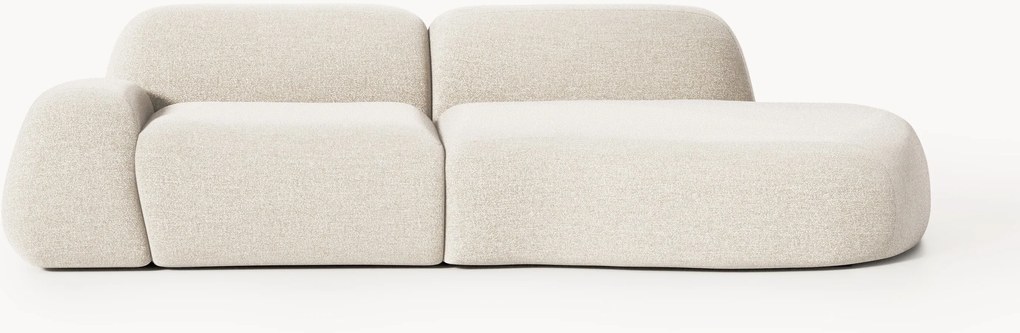 Chaise longue componibile 3 posti in bouclé Wolke