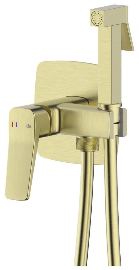 KFA Armatura 4529-512-31 - Miscelatore per bidet con doccetta per installazione ad incasso MALAGA k, finitura oro