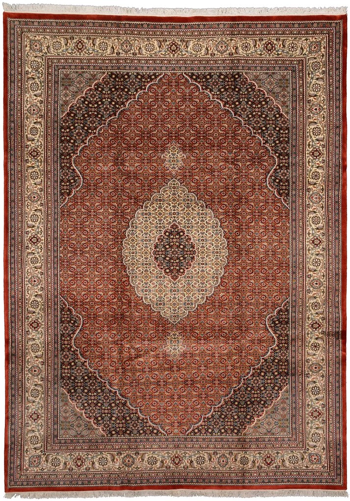Tabriz Tappeto 250 x 350 Rosso (Indian) Annodato A Mano