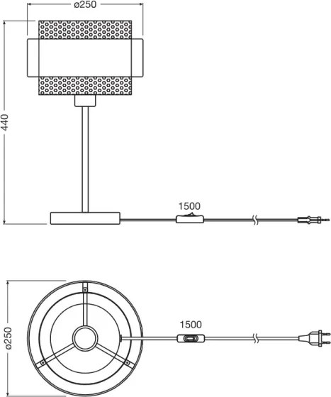 Osram - Lampada da tavolo DECOR HORNET 1xE27/10W/230V nera/dorata