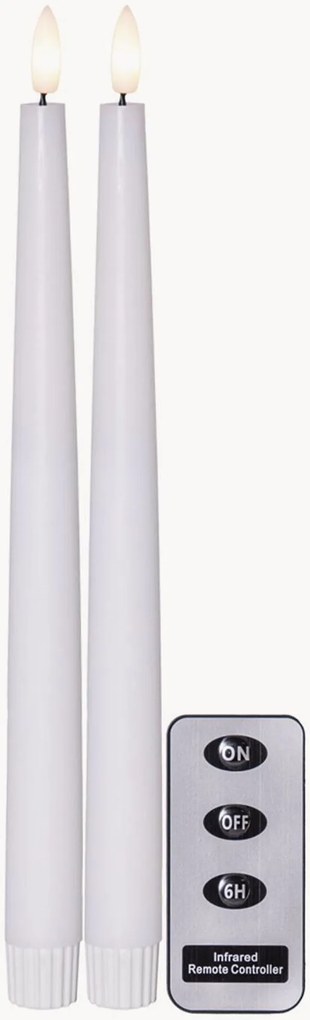Set di 2 candele a LED con timer e telecomando Flame Slim
