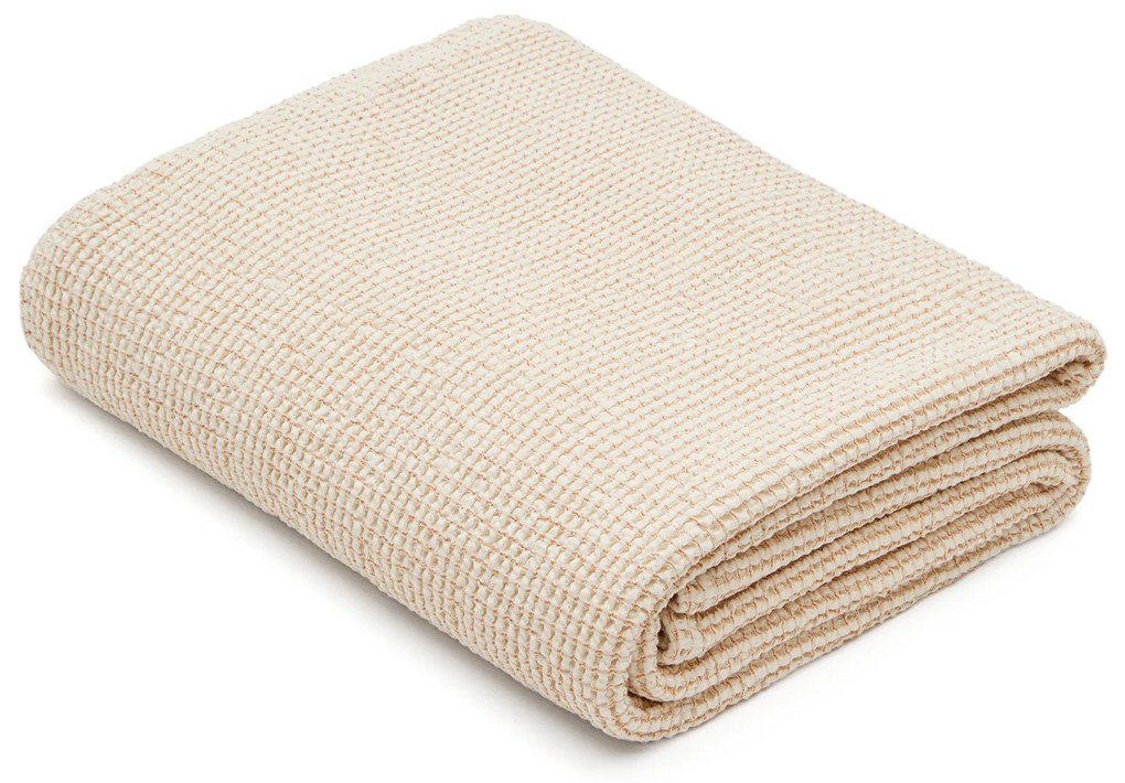 Kave Home - Copriletto Senara 100% cotone beige per letto da 150/160 cm