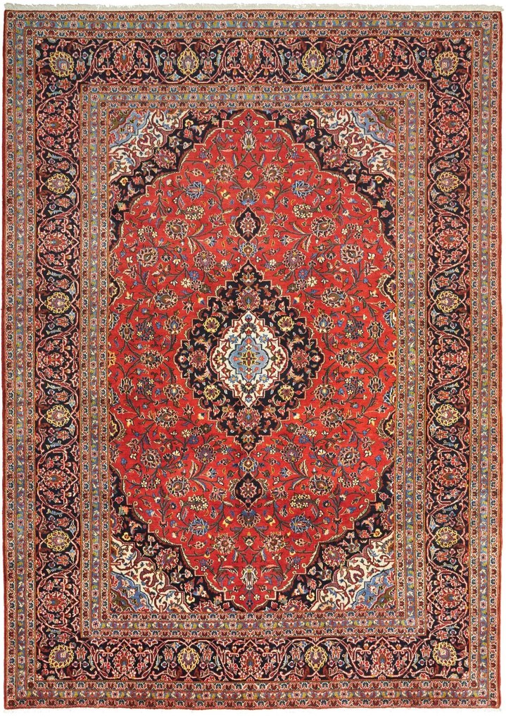 Kashan Tappeto persiano 290x200 Rosso (Iran) Annodato A Mano