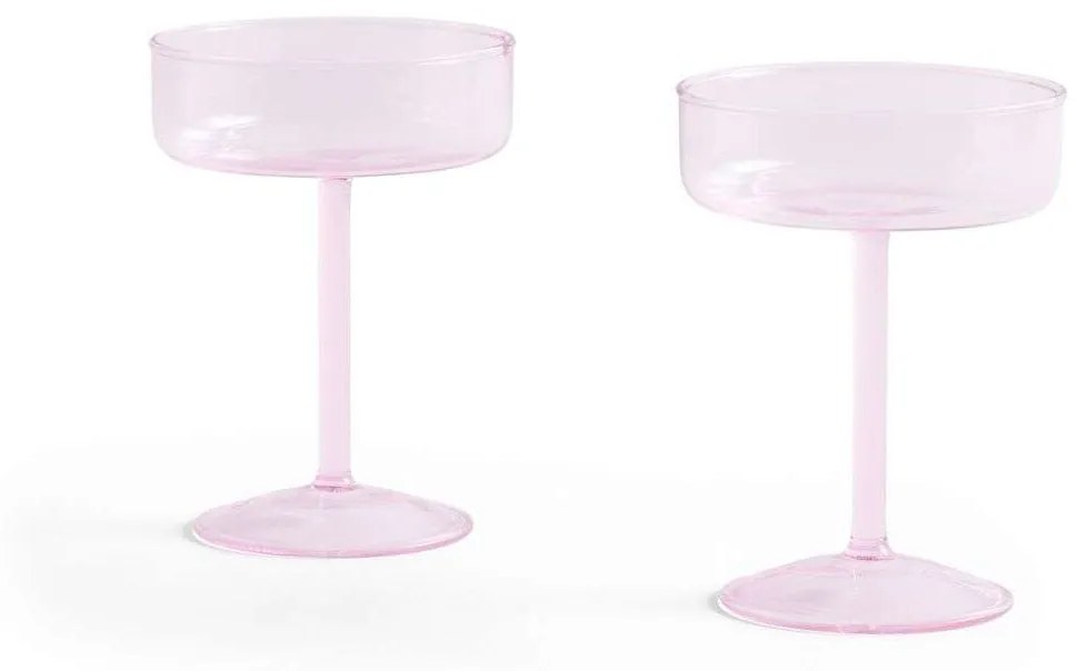 HAY - Tint Coupe Glass Set of 2 Pink HAY