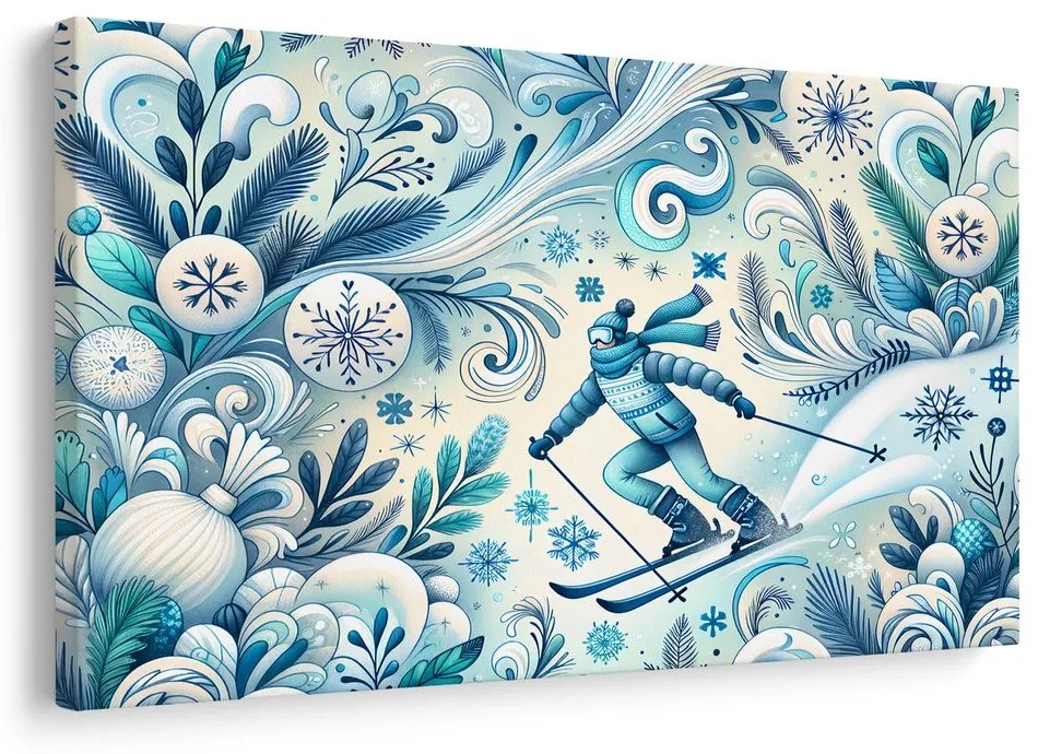 Quadro su tela – Scialpinista invernale