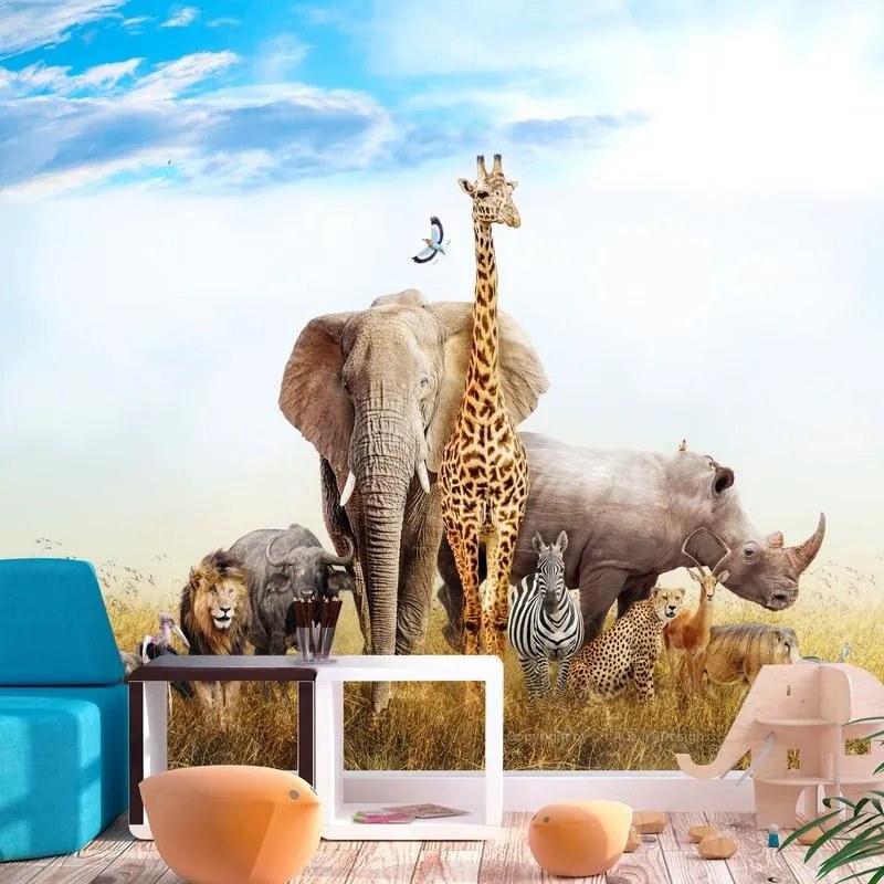 Fotomurale adesivo  Fauna of Africa  Larghezza x Altezza Home decor 98x70