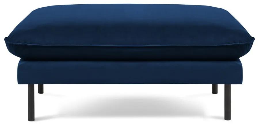 Pouf in velluto blu Vienna - Cosmopolitan Design