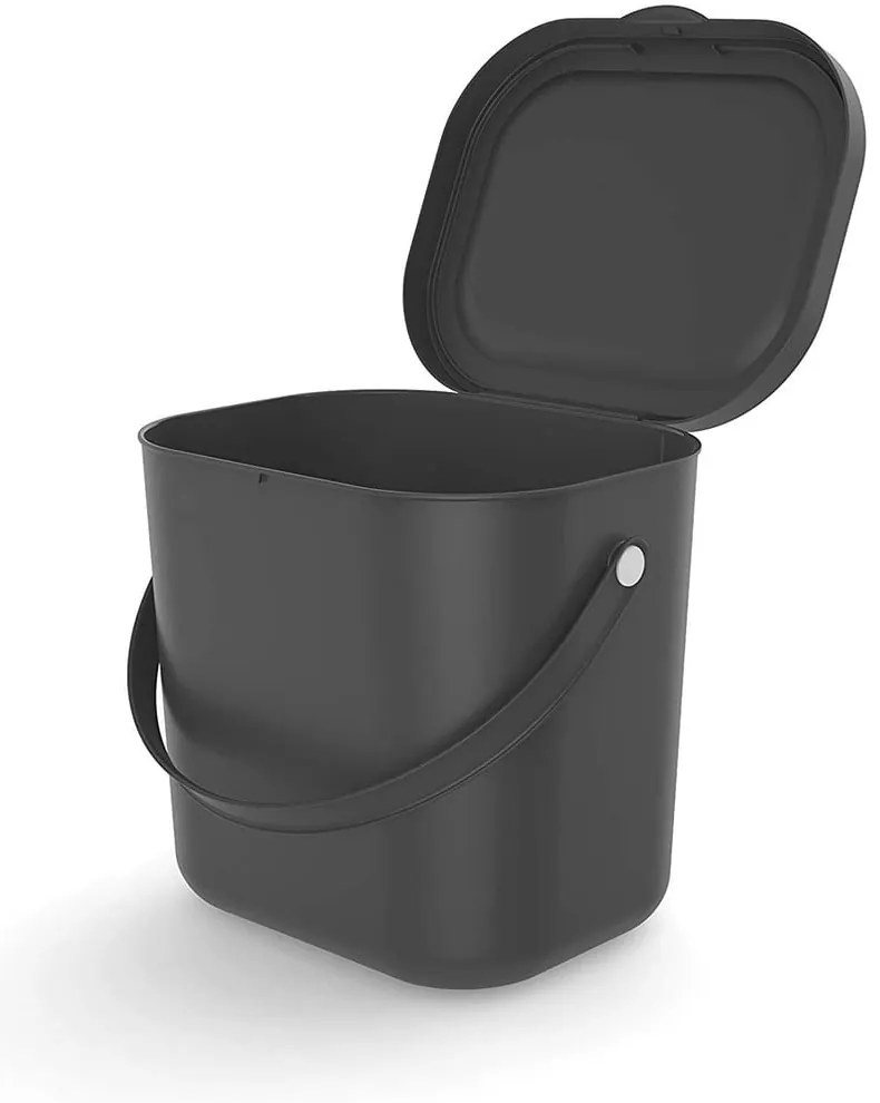 Contenitore per rifiuti compostabili grigio scuro 6 l Albula - Rotho