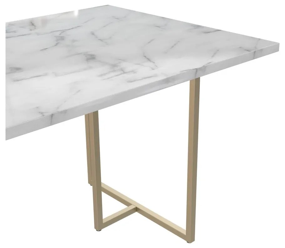 Tavolo da pranzo con effetto marmo 90x160 cm Astor – CosmoLiving by Cosmopolitan