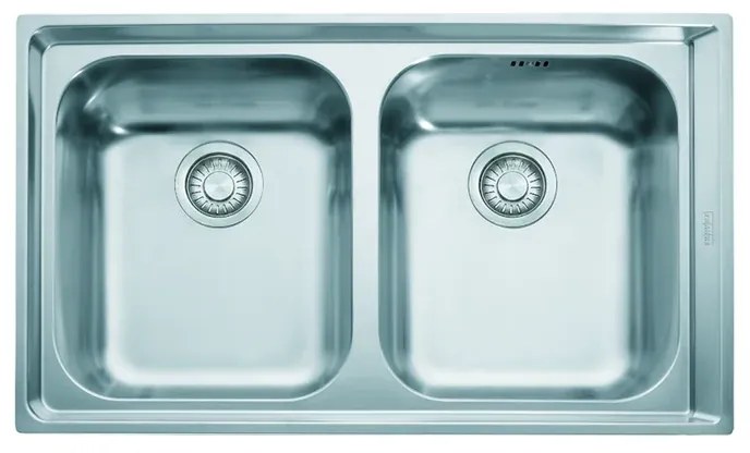 Lavello integrato 1.5 vasche FRANKE Neptune plus inox L 51 x L 86 cm argento