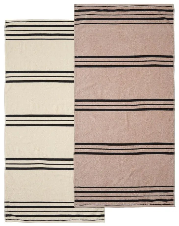 Telo mare beige 75x150 cm Banded Stripe - Catherine Lansfield