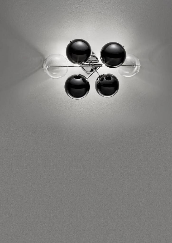 Applique 2 luci con sfere - 255.102.- Atom - Metal Lux Ambra