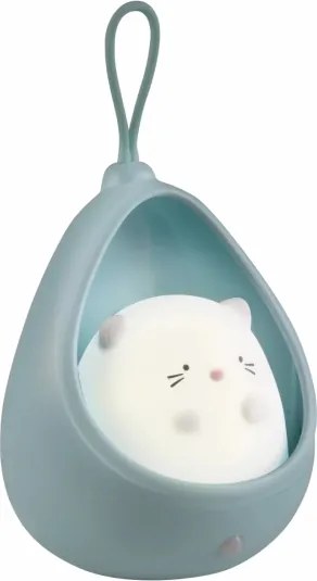 Luce di orientamento per bambini con sensore KITTY LED/0,5W/5V USB blu