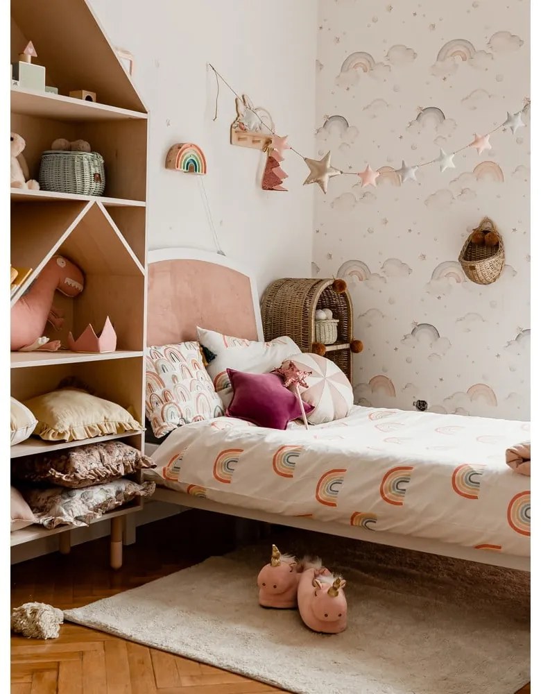 Carta da parati per bambini in tessuto non tessuto 50 cm x 280 cm Rainbow - Dekornik