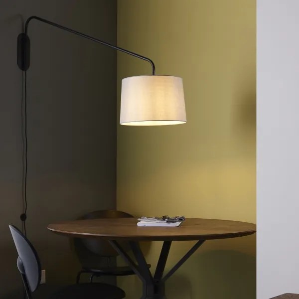 Endon 79380 - Lampada da parete CARLSON 1xE27/40W/230V grigia/nera