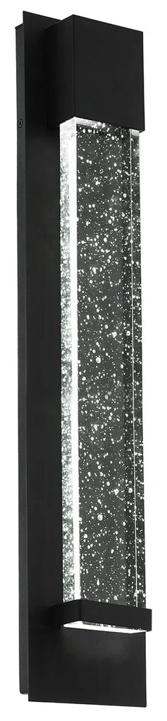 Applique Esterno Moderna Villagrazia Alluminio Nero Led H40Cm