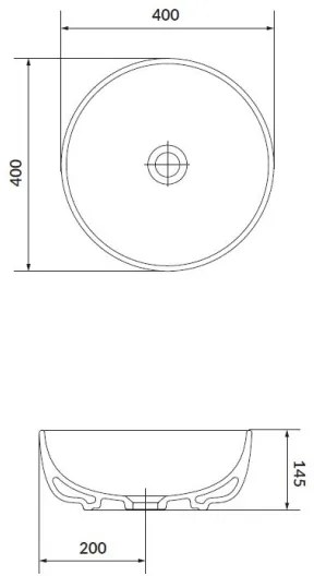 Cersanit K116-048 - Lavabo MODUO da appoggio pr. 40 cm ceramica bianco lucido