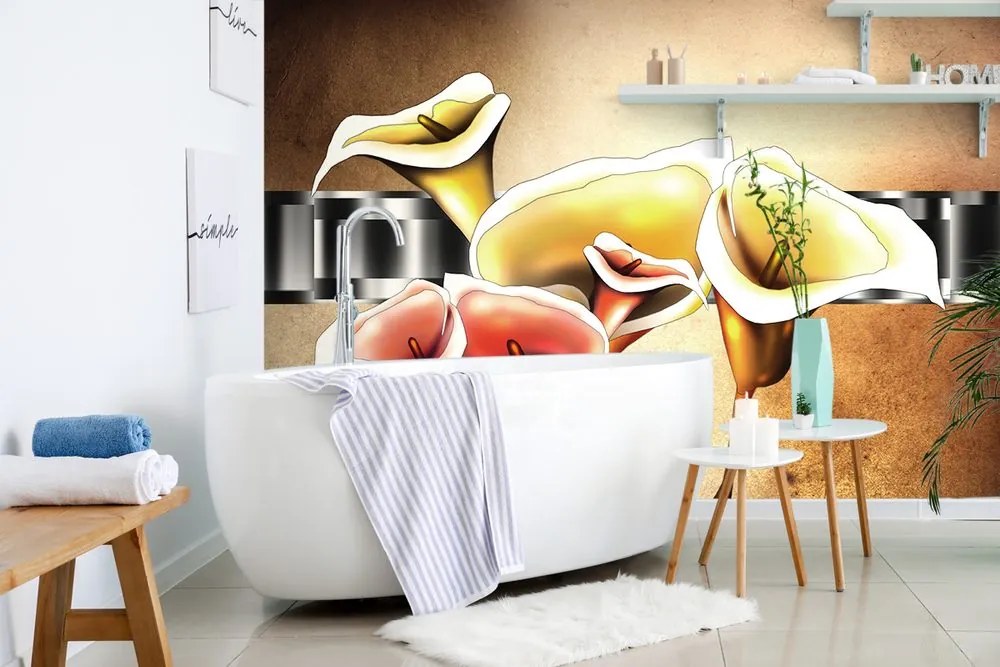 Carta da parati – Fiori eleganti di calla