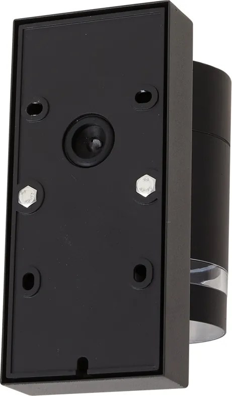 Lampada da parete moderna da esterno nera IP44 con sensore crepuscolare - Ensam