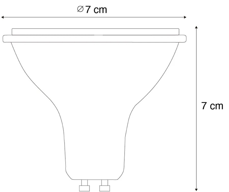 Set di 5 Lampadina LED Smart GU10 dimmerabile AR70 6W 500lm 2200-6500K