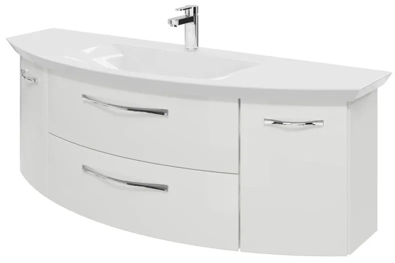 Mobile da bagno sotto lavabo Cassca L 139 x H 48 x P 46.2 cm 2 cassetti 2 ante, lavabo non incluso