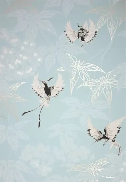 Tapete Grove Garden von Osborne and Little - Turquoise