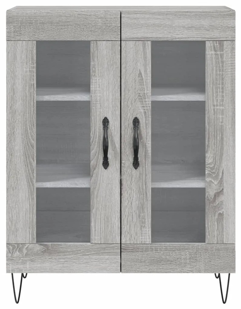 Credenza grigio sonoma 69,5x34x90 cm in legno multistrato