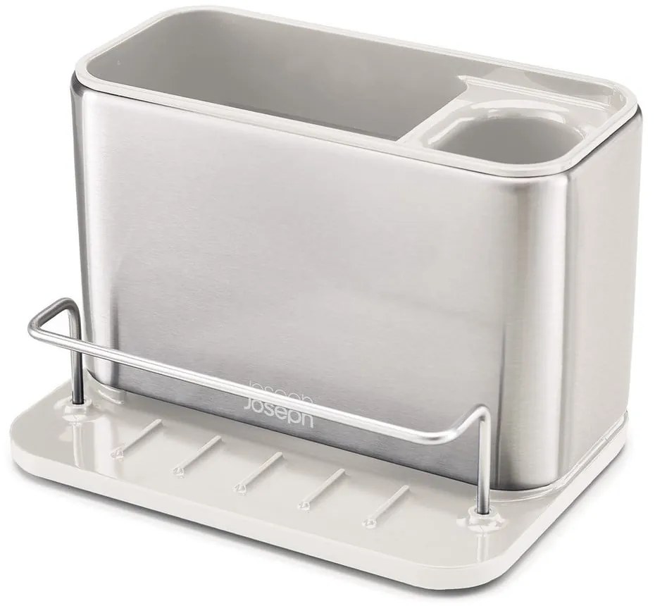 Set portaspugna e detersivo piatti in metallo argentato Surface - Joseph Joseph