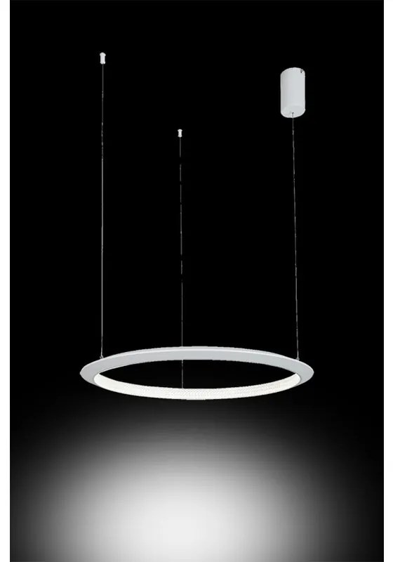 Lampadario LED moderno Delta bianco, luce naturale 3420 lumen, NOVECENTO