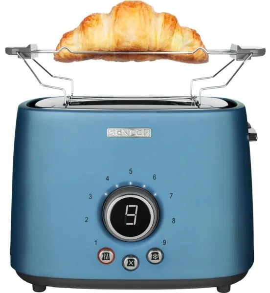 Sencor - Tostapane a due fessure con griglia riscaldante 1000 W/230 V blu