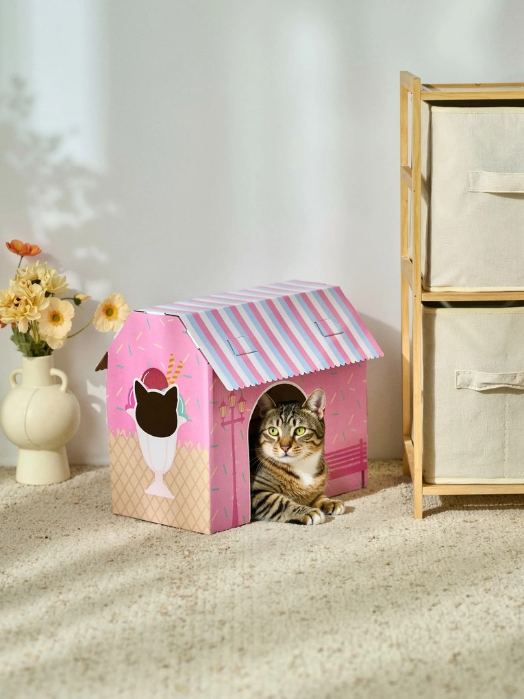 Sinsay - Casetta per gatto - rosa pastello