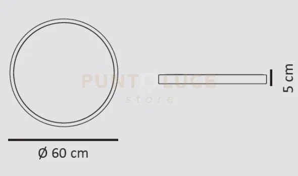 Lampada da soffitto bianca 300-60b 48w 3000k 3840l led integrato di...