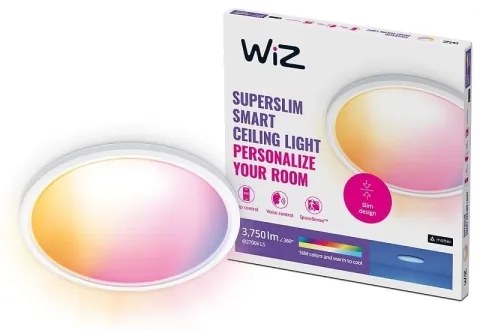 WiZ - Plafoniera LED RGB dimmerabile SUPERSLIM LED/32W/230V Wi-Fi bianco