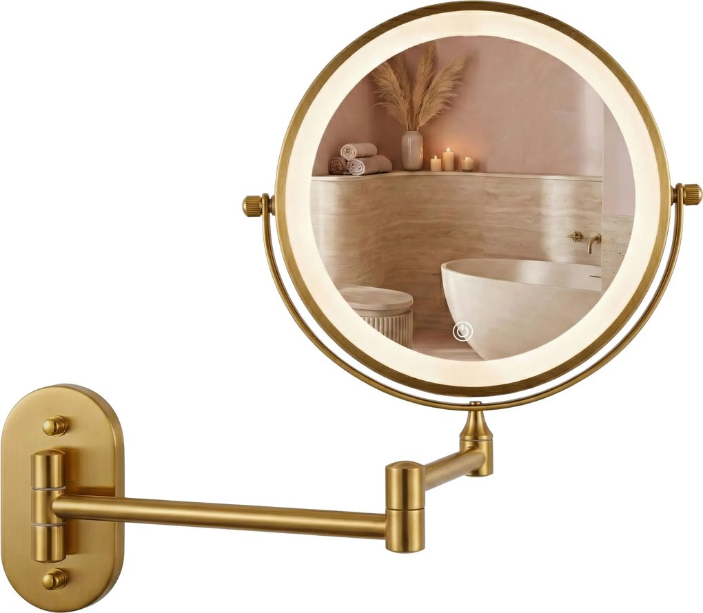 Specchio LED Glow Old Gold