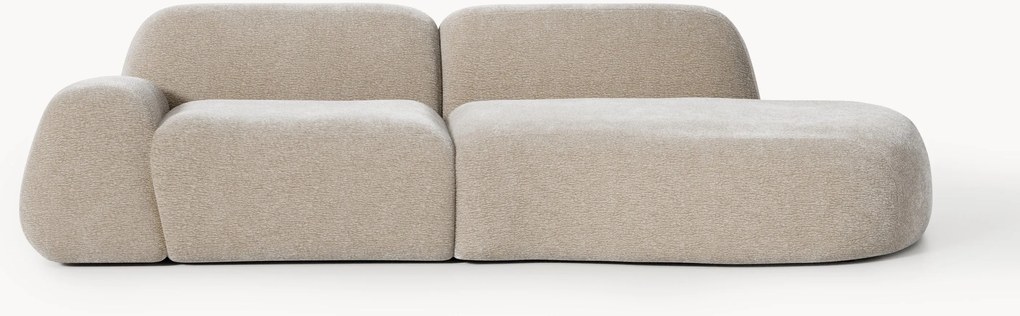 Chaise longue componibile 3 posti in teddy Wolke