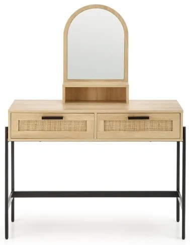 Tavolino da toilette CARMEN 136x104 cm beige/nero
