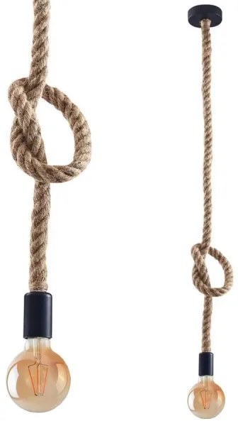 Lampadario LED a sospensione con filo ROPE 1xE27/8W/230V