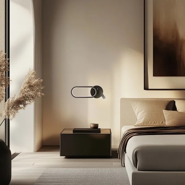 Applique a LED MONET LED/13W/230V + LED/2W 3000/4000/6000K nero