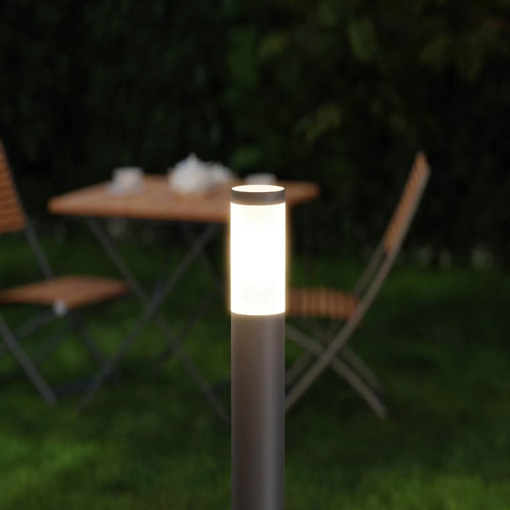 Paletto da Giardino 100cm acciaio inox NERO IK06 IP54 base E27