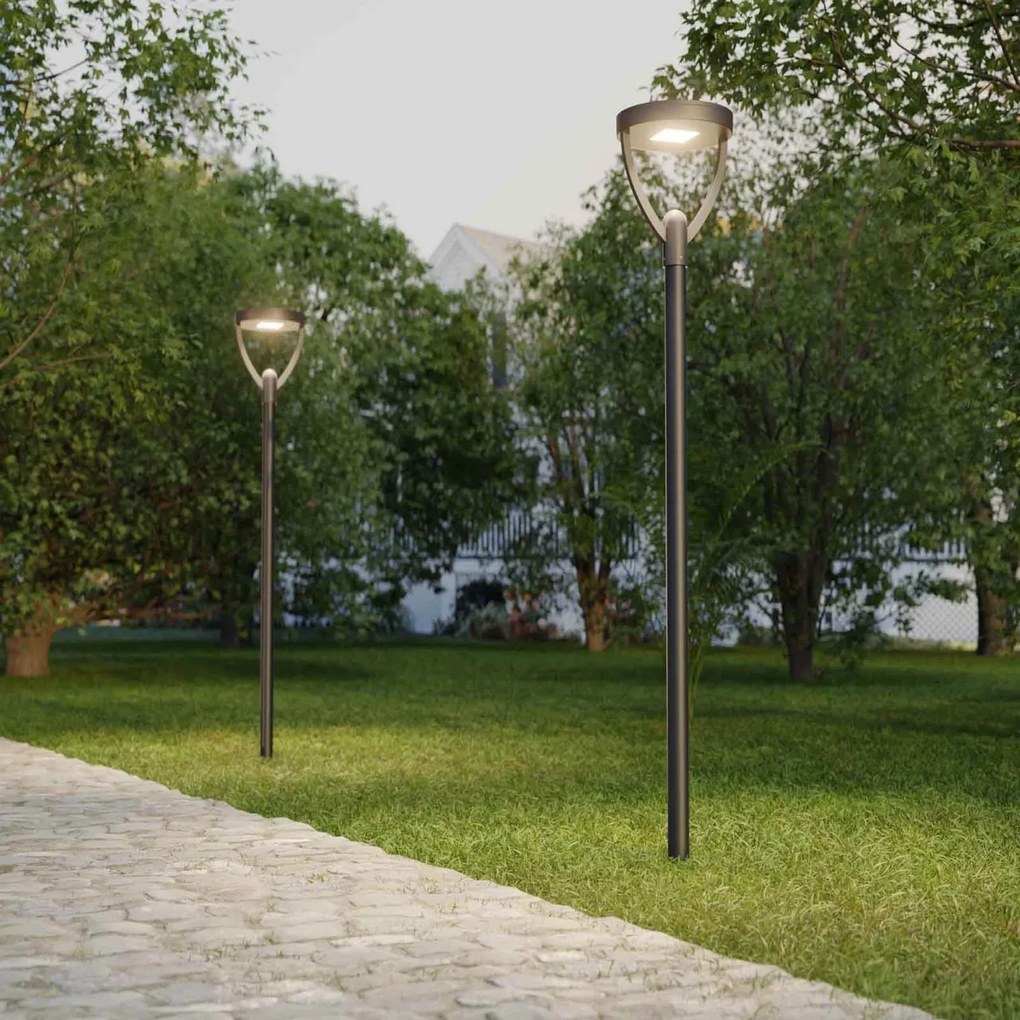 Lampione Stradale 40W 120lm/W Iron Black - Lumileds Colore Bianco Caldo 2.700K