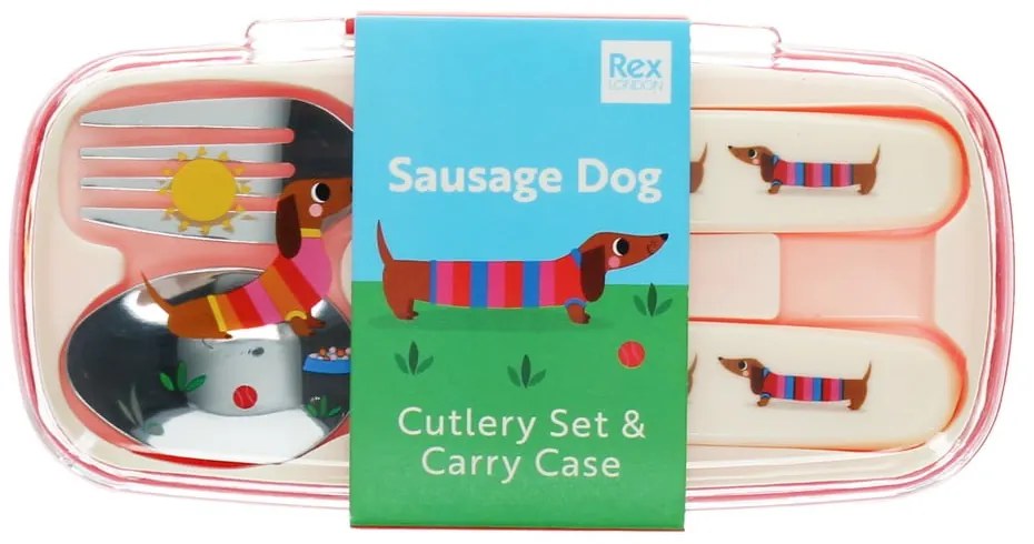 Posate per bambini in acciaio inox 2 pz Sausage Dog – Rex London