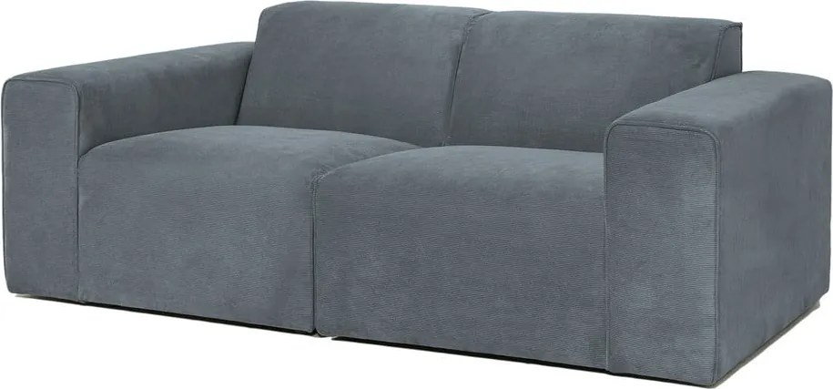 Divano componibile grigio con rivestimento in velluto a coste 202 cm Sting – Scandic