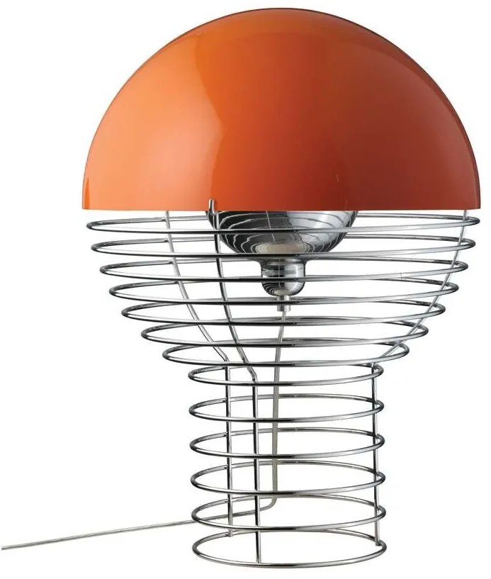 Verpan - Wire Lampada da Tavolo Ø40 Chrome/Orange Verpan