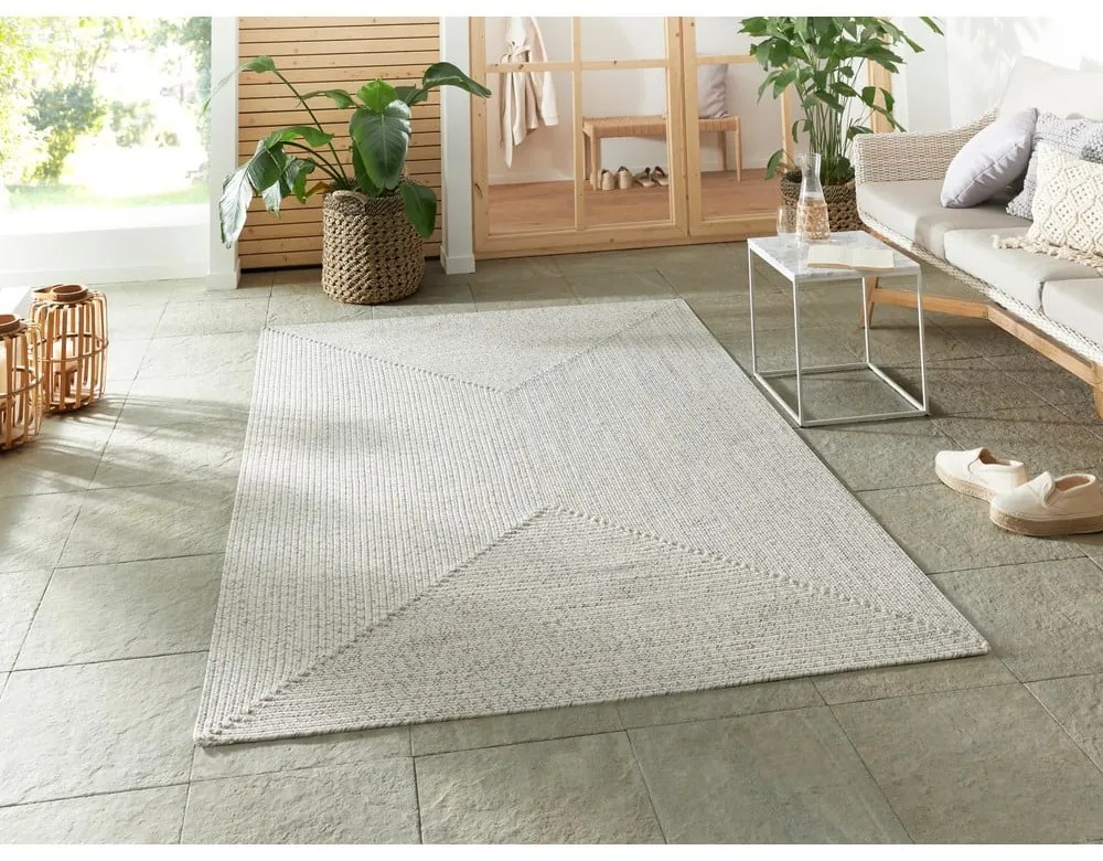 Tappeto da esterno bianco/beige 200x80 cm - NORTHRUGS